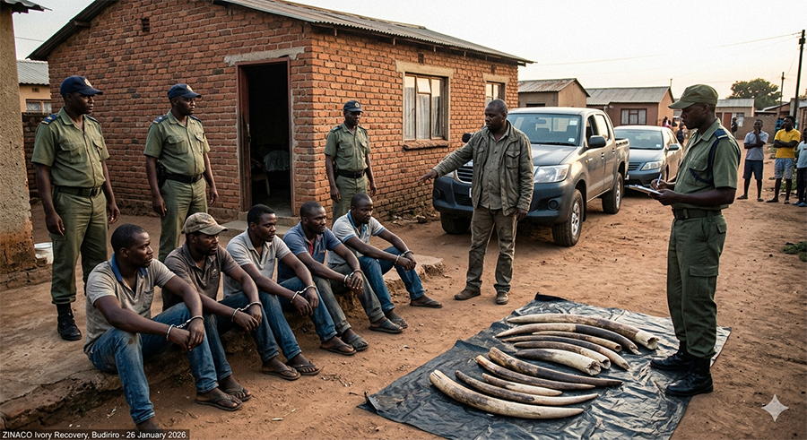 ZINACO, ZRP CID Suspect, CID MFFU Recovered 29KGs OF IVORY IN BUDIRIRO & ARRESTED 3 ON SPOT